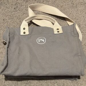 Gray Canvas Tote Bag
